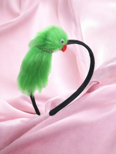 sabis Green Parrot Hair bow