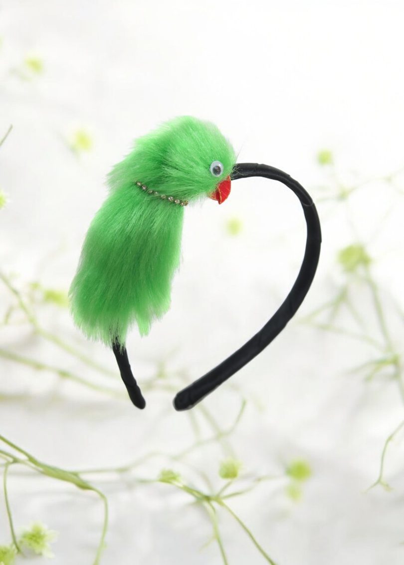 sabis Green Parrot Hair bow - Image 2
