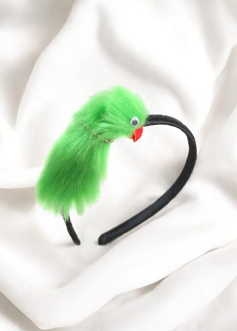 sabis Green Parrot Hair bow - Image 3