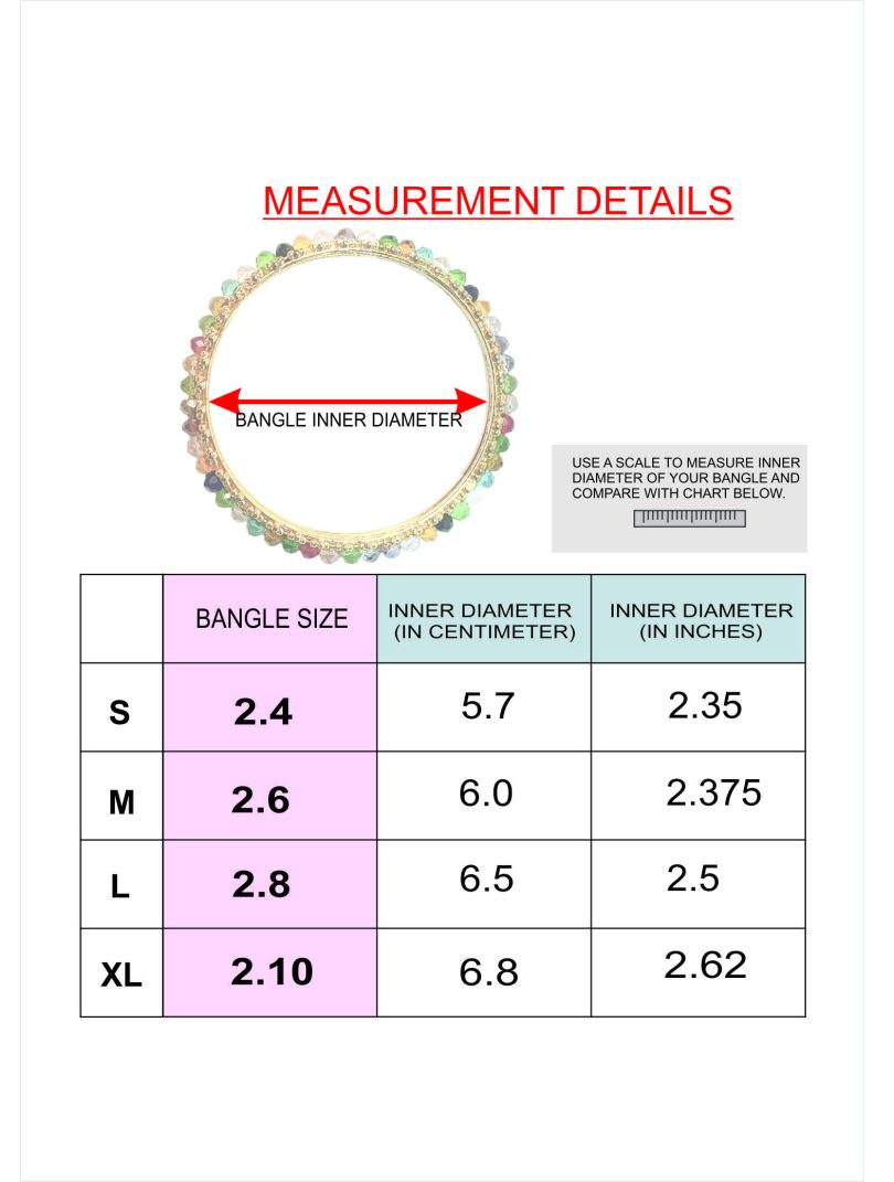 Multi-coloured Glass bead bangle - Image 5