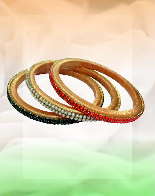Tri Colour Stone Bangle
