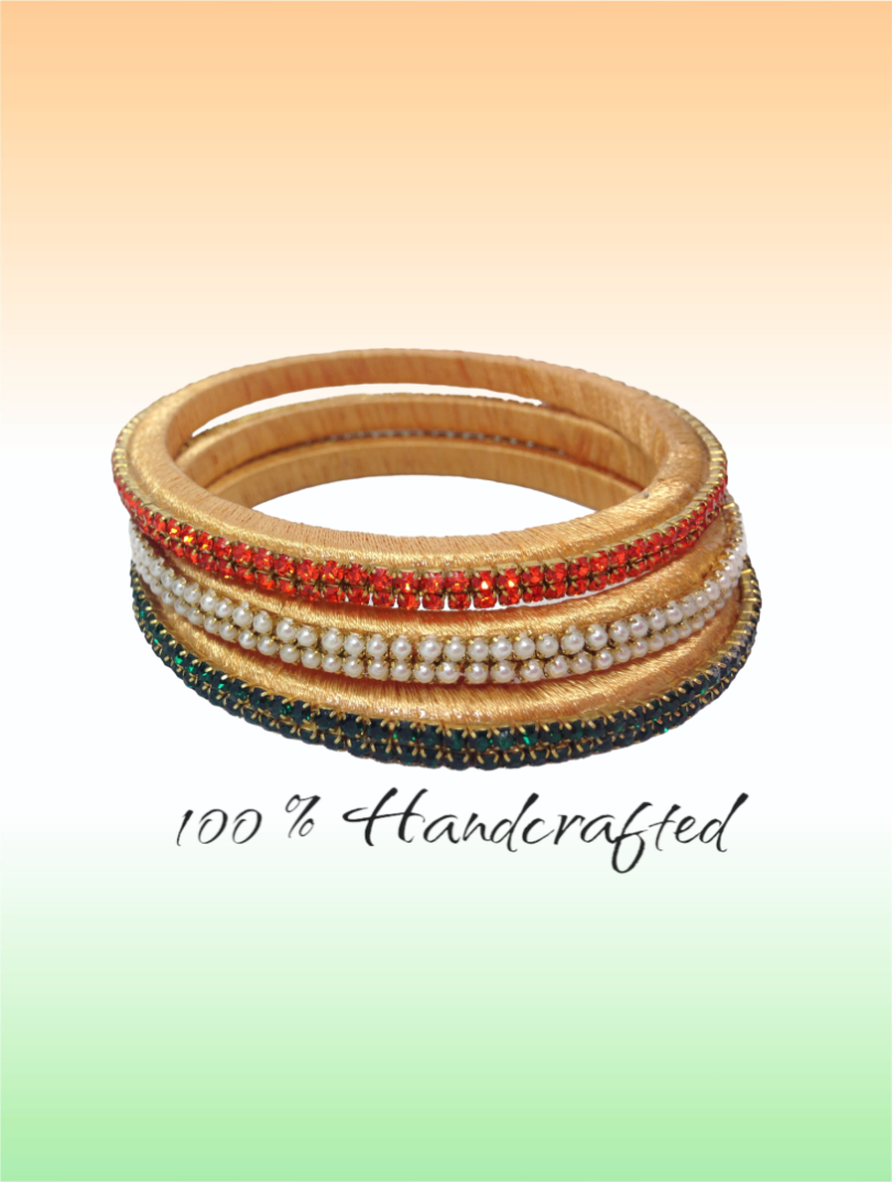 Tri-Color Stone Studded Bangle 01 - Image 4