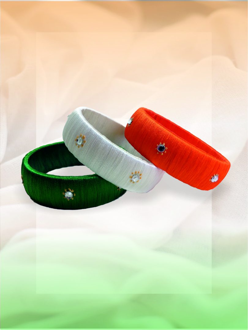Tri-Color Silk Thread Bangle 02 - Image 2
