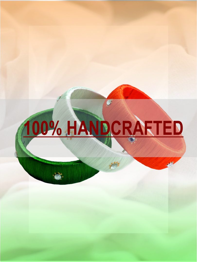 Tri-Color Silk Thread Bangle 02 - Image 4