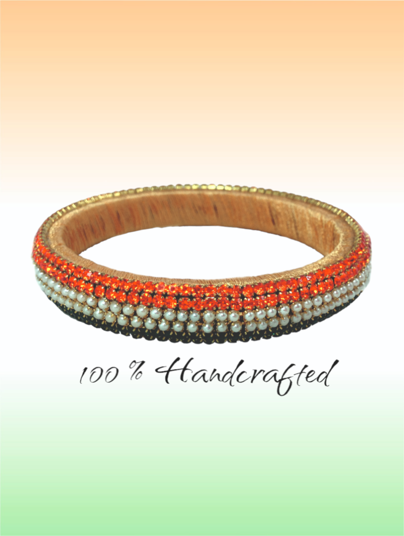 Tri-Color Stone Studded Bangle 02 - Image 3