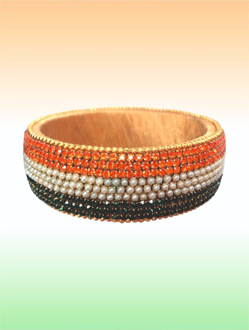 Tri-Color Stone Studded Bangle 03 - Image 2