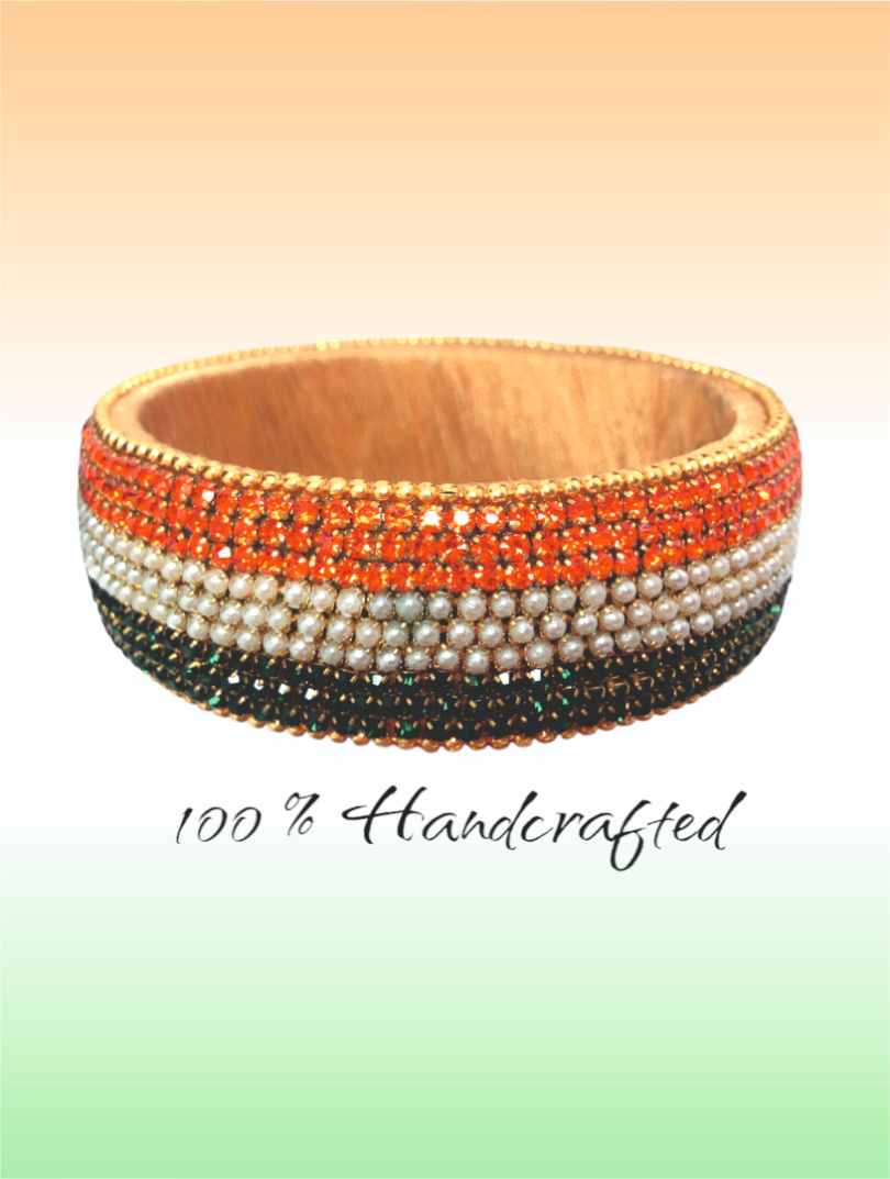 Tri-Color Stone Studded Bangle 03 - Image 3