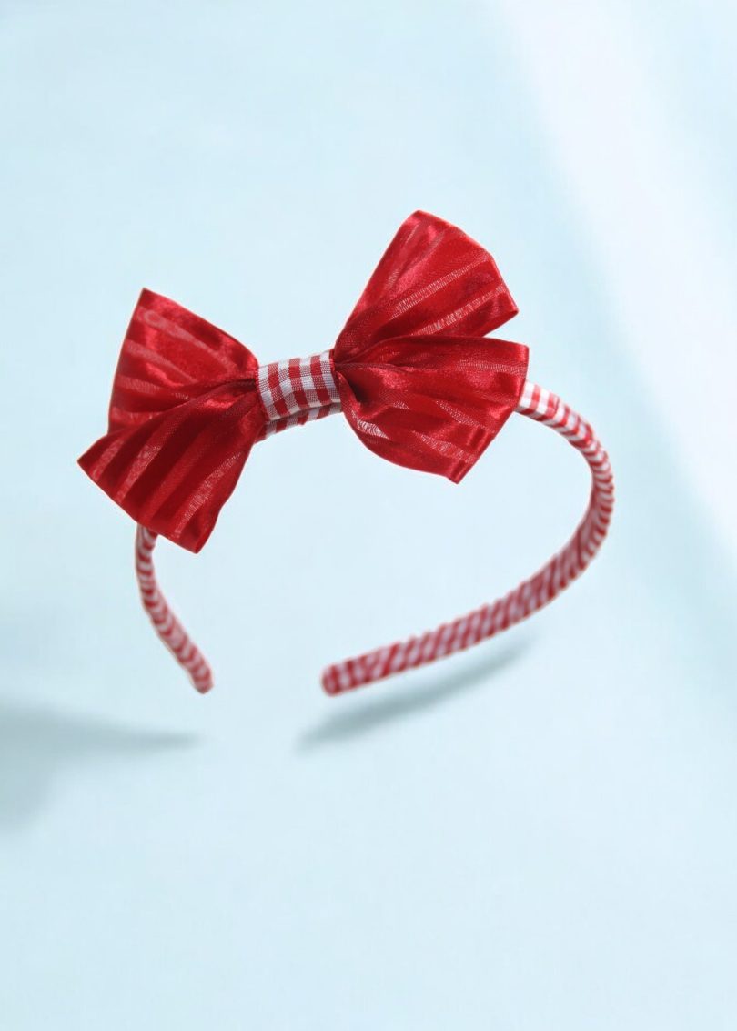 Red Ribbon Hair bow