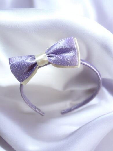 Purple Satin Ribbon Hairbow