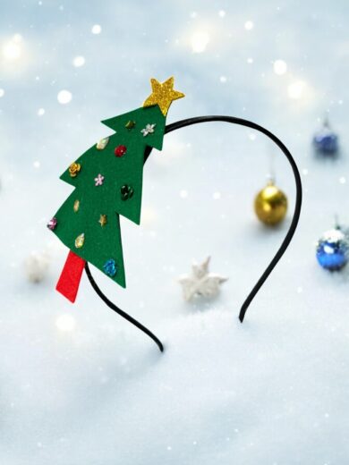 SABIS Christmas Tree Theme Hair Bow-DESIGN1