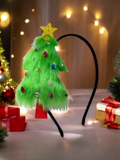 SABIS Christmas Tree Theme Hair Bow-DESIGN2